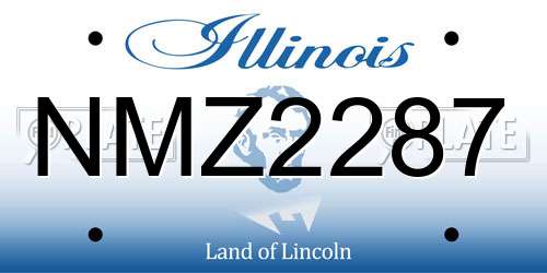 NMZ2287 Illinois License Plate