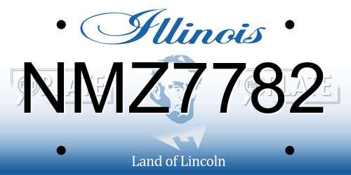 NMZ7782 Illinois License Plate