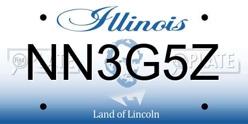 NN3G5Z Illinois License Plate