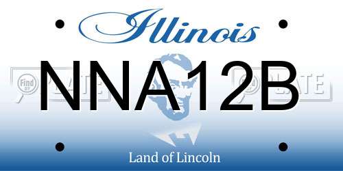 NNA12B Illinois License Plate