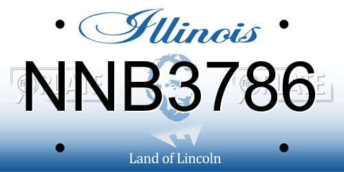 NNB3786 Illinois License Plate