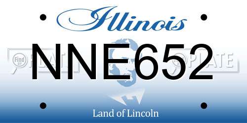 NNE652 Illinois License Plate