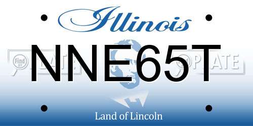 NNE65T Illinois License Plate