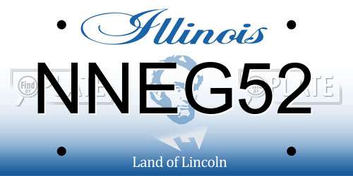 NNEG52 Illinois License Plate