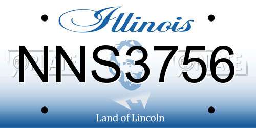 NNS3756 Illinois License Plate