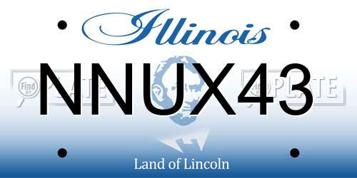 NNUX43 Illinois License Plate