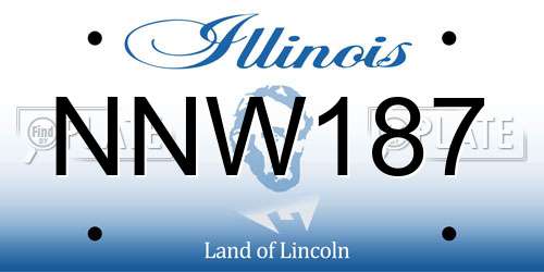 NNW187 Illinois License Plate