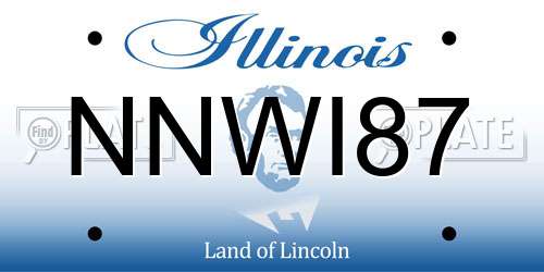 NNWI87 Illinois License Plate