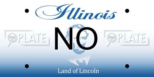 NO Illinois License Plate