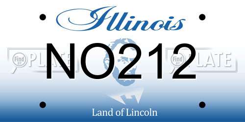 NO212 Illinois License Plate