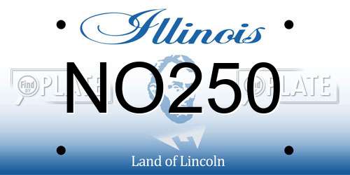 NO250 Illinois License Plate