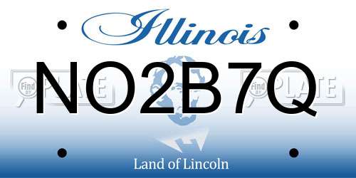 NO2B7Q Illinois License Plate