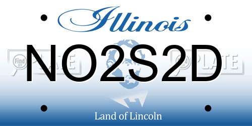 NO2S2D Illinois License Plate