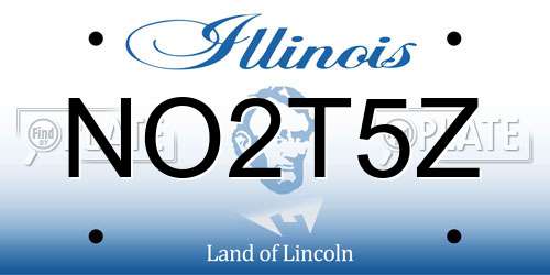 NO2T5Z Illinois License Plate