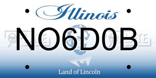 NO6D0B Illinois License Plate