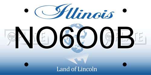 NO6O0B Illinois License Plate