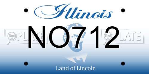 NO712 Illinois License Plate