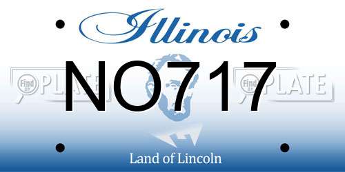 NO717 Illinois License Plate
