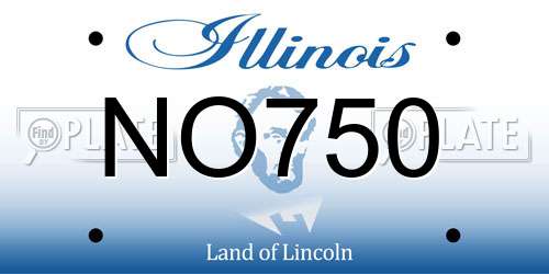 NO750 Illinois License Plate