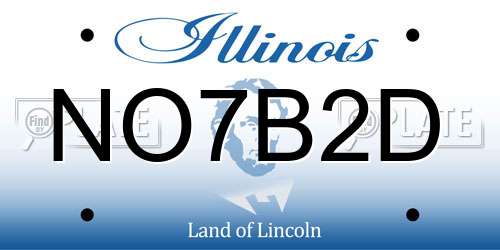 NO7B2D Illinois License Plate