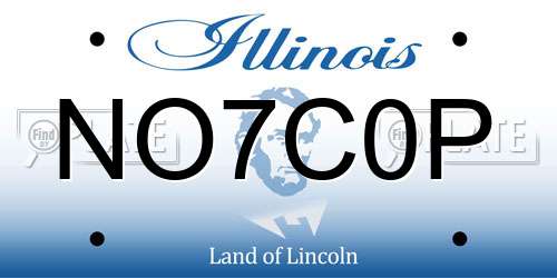 NO7C0P Illinois License Plate