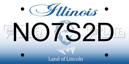 NO7S2D Illinois License Plate