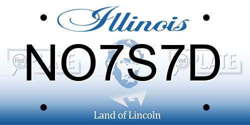 NO7S7D Illinois License Plate