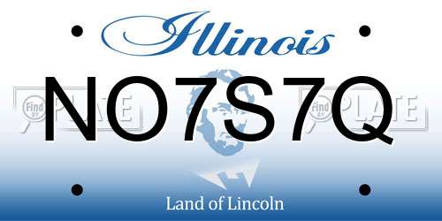 NO7S7Q Illinois License Plate