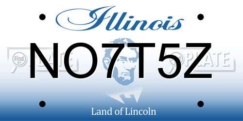 NO7T5Z Illinois License Plate