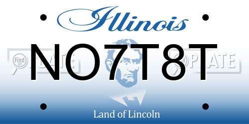 NO7T8T Illinois License Plate