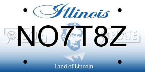 NO7T8Z Illinois License Plate