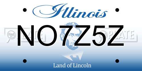 NO7Z5Z Illinois License Plate