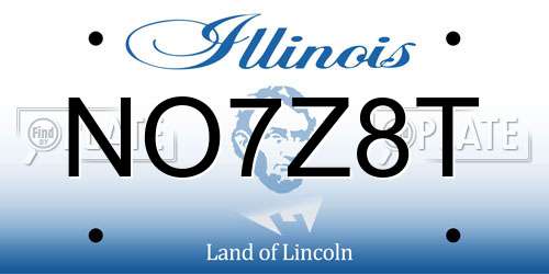 NO7Z8T Illinois License Plate