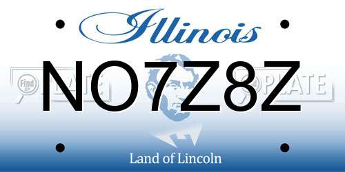 NO7Z8Z Illinois License Plate