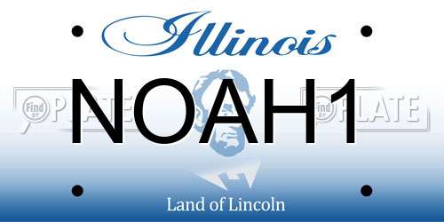 NOAH1 Illinois License Plate