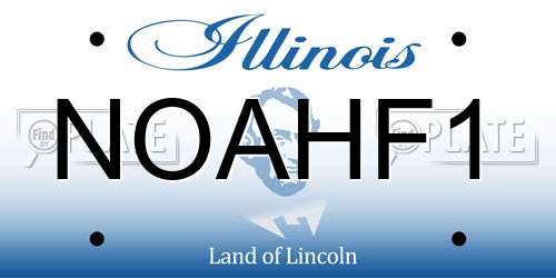NOAHF1 Illinois License Plate