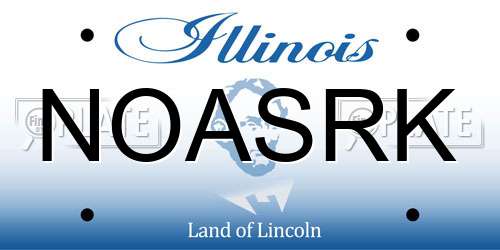 NOASRK Illinois License Plate