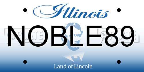 NOBLE89 Illinois License Plate