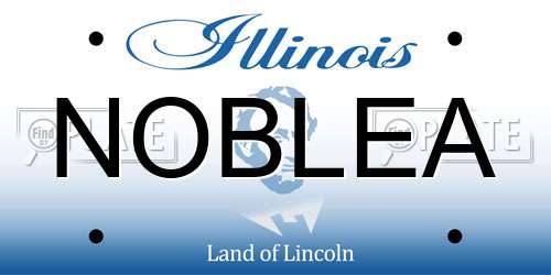 NOBLEA Illinois License Plate