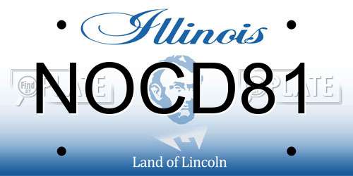 NOCD81 Illinois License Plate