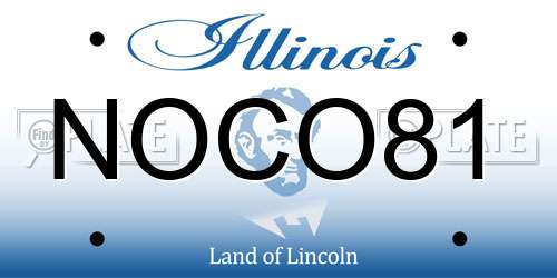 NOCO81 Illinois License Plate