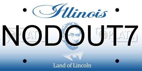 NODOUT7 Illinois License Plate
