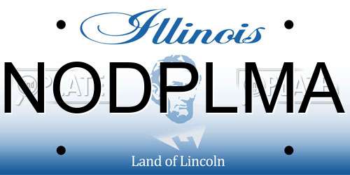 NODPLMA Illinois License Plate