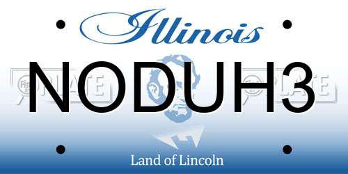 NODUH3 Illinois License Plate