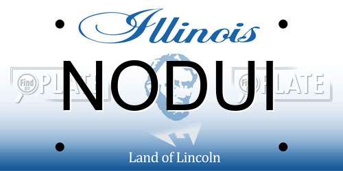 NODUI Illinois License Plate