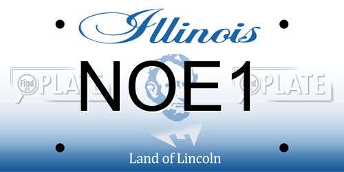 NOE1 Illinois License Plate