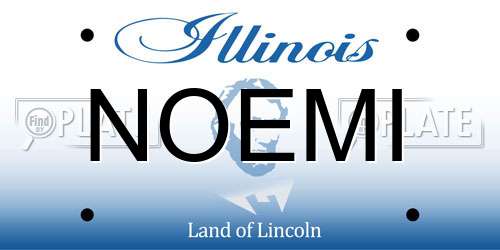 NOEMI Illinois License Plate