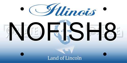 NOFISH8 Illinois License Plate