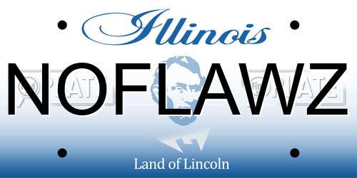 NOFLAWZ Illinois License Plate