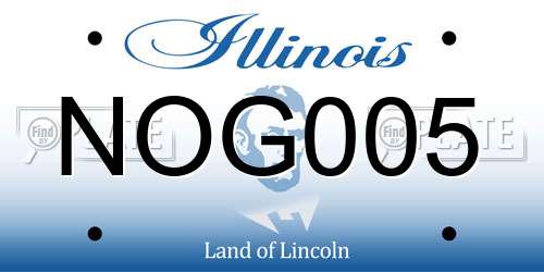 NOG005 Illinois License Plate